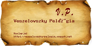 Veszelovszky Pelágia névjegykártya